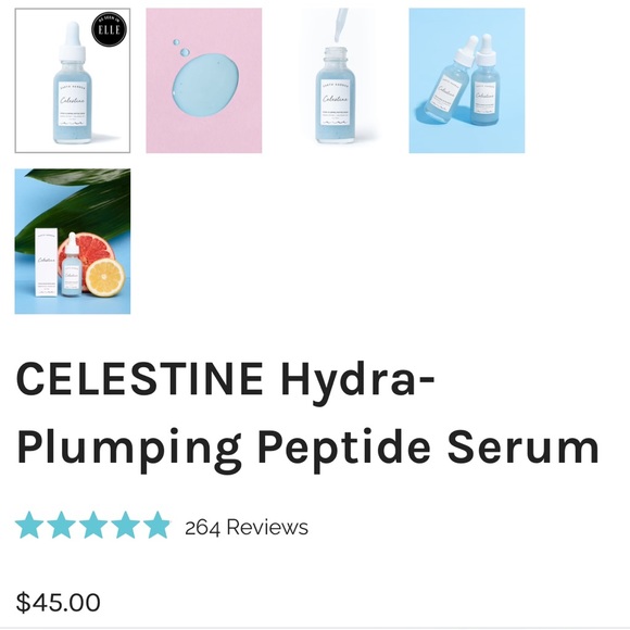 Celestine | Hydra-Plumping Peptide Serum | Earth Harbor | Brand New in Box - Picture 2 of 9